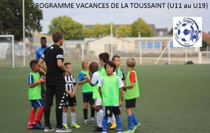 Planning entraînements vacances (U11 aux U19)