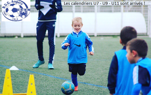 Les calendriers U7, U9 et U11 de la 3ème phase sont arrivés !