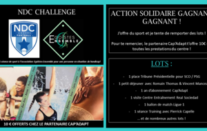 Tombola solidaire : &quot;NDC Challenge&quot; avec Egoistes Ensemble