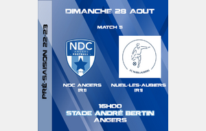 Pré-saison seniors : les matchs du 28 aout