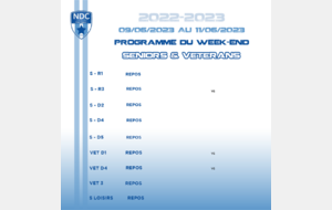 PROGRAMME WEEK-END 09/06 au 11/06