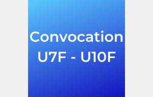 CONVOCATION U7F-U10F