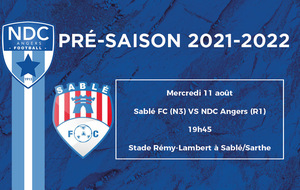 PRE-SAISON #1 : SABLÉ FC (N3) - NDC ANGERS (R1)