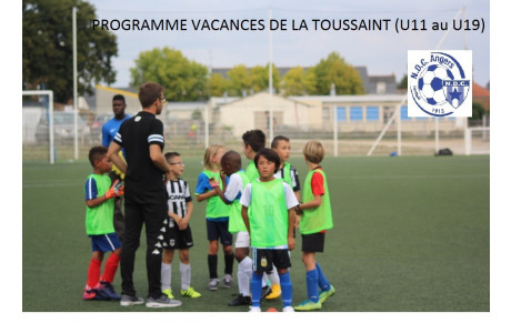 Planning entraînements vacances (U11 aux U19)