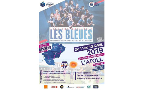 Les U14F à l'Atoll pour la promotion de la Coupe du monde 