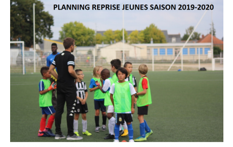 Plannings de reprise jeunes saison 2019/2020