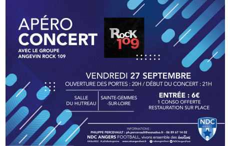 Vendredi 27/09 : Apéro-concert avec Rock 109