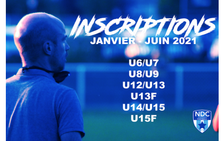 Inscriptions Janvier - Juin 2021 : Rejoignez-nous !