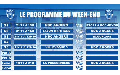 Programme du week-end : Les féminines rentrent en Coupe des Pays de la Loire !