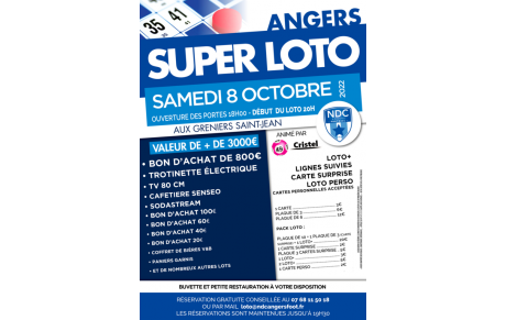 Super Loto de NDC le samedi 8 octobre !