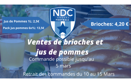 2ème vente de brioches et de jus de pomme !