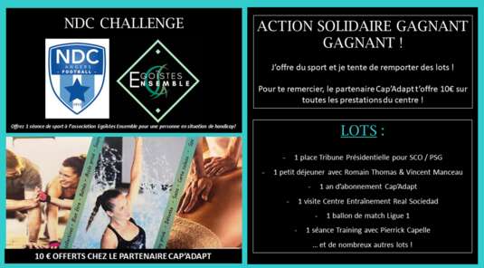 Tombola solidaire :  NDC Challenge  avec Egoistes Ensemble
